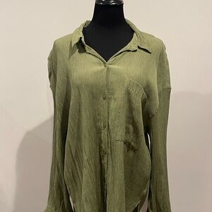 Abercrombie & Fitch Olive Button Down Shirt